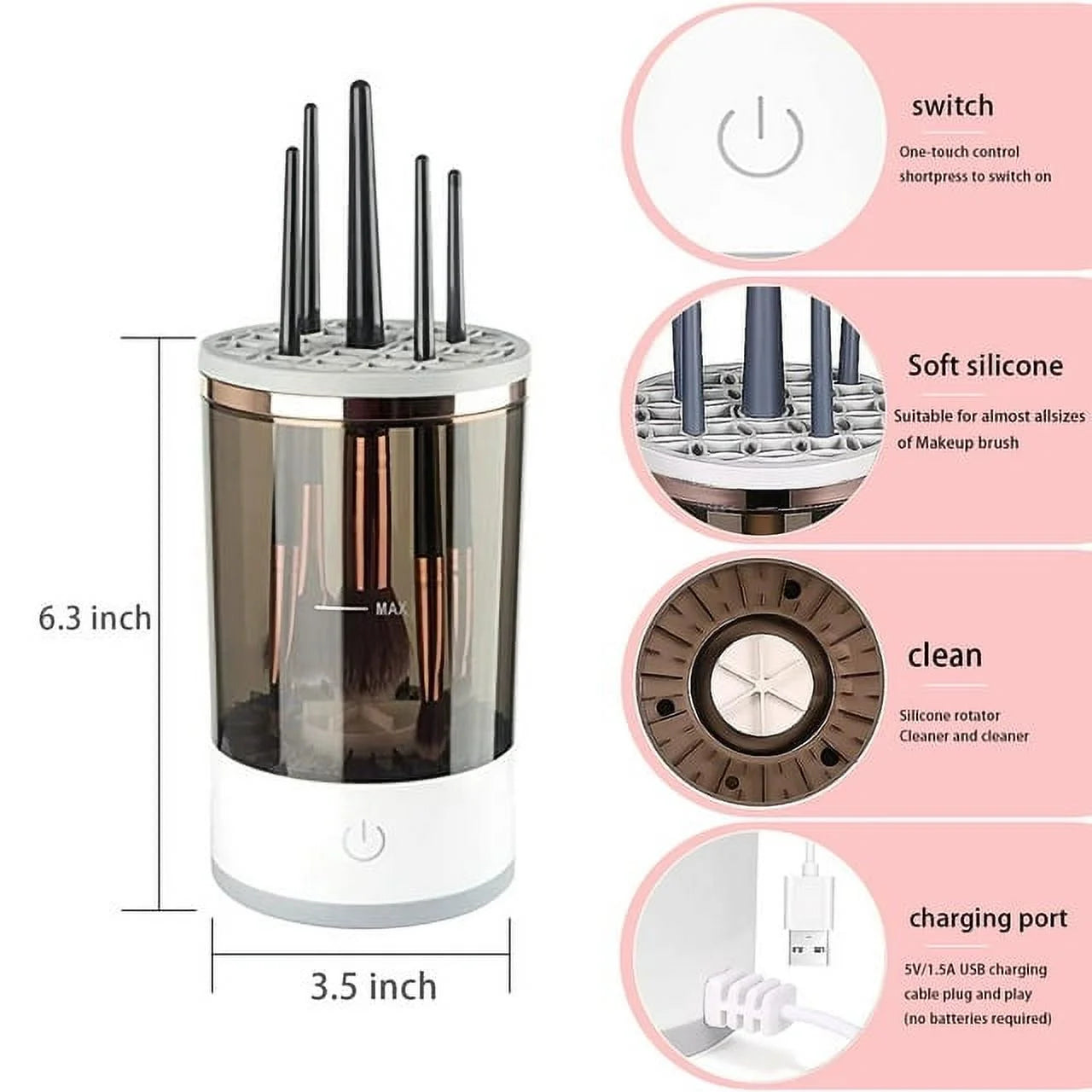 Electric Makeup Brush Cleaner Machine